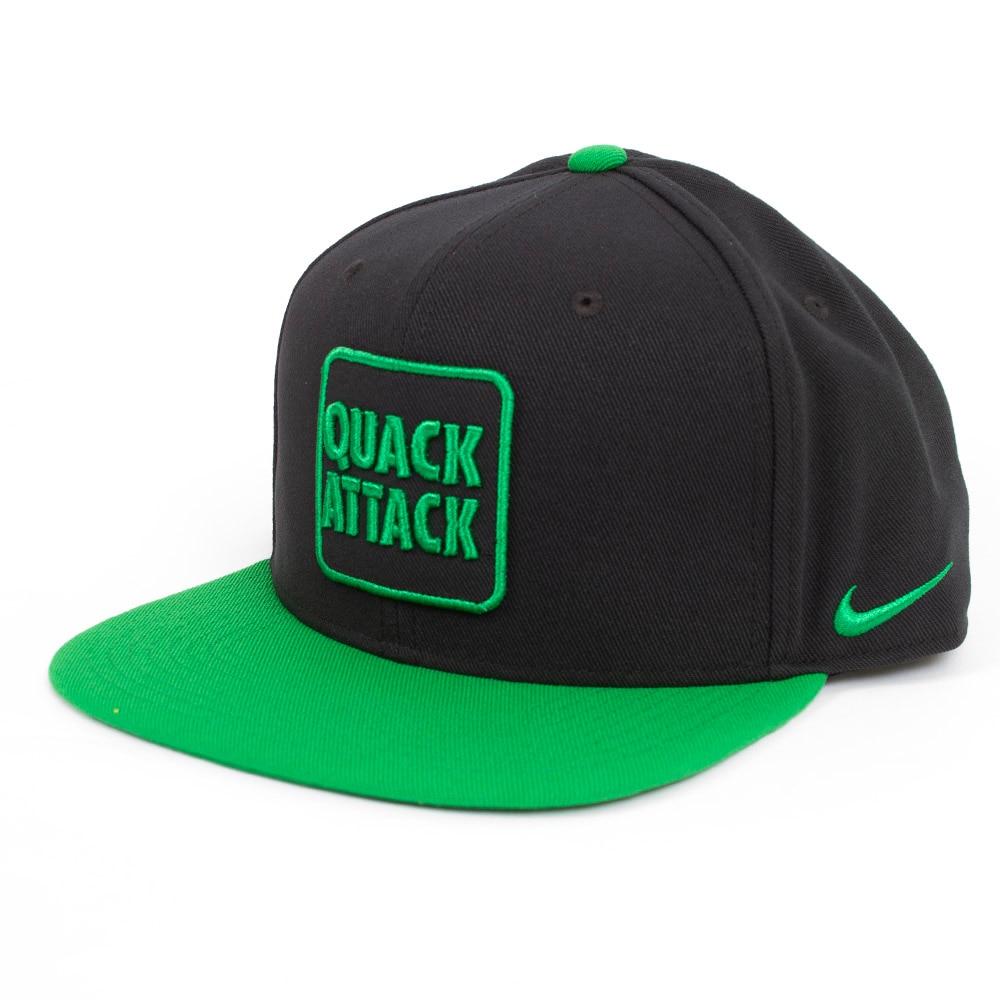 Classic Oregon O, Nike, Black, Flatbill, Performance/Dri-FIT, Accessories, Unisex, Pro, Snapback, Structured, Patch, Quack Attack, Adjustable, Hat, 916400